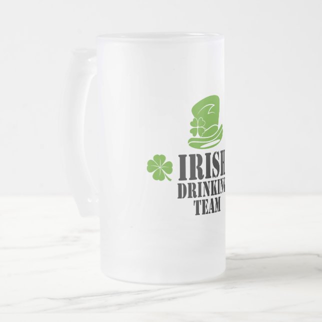 Irish stpatricksday  mattglas bierglas (Vorderseite Links)