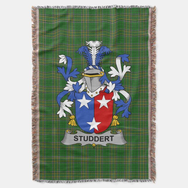 Irish Studdert Coat of Arms Familienwappen Irland Decke (Vorderseite Vertikal)
