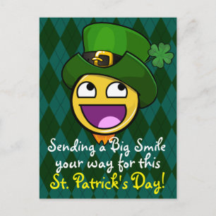 Irish Style St. Patrick's Day Phantastisch Face Postkarte