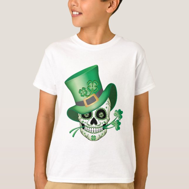 Irish Sugar Skull T-Shirt (Vorderseite)