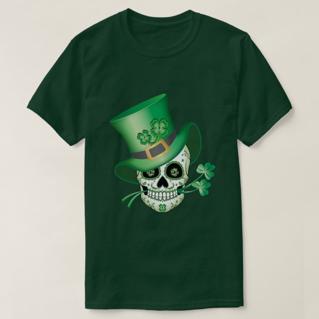 Irish Sugar Skull T-Shirt (Design vorne)