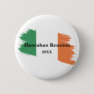 Irish Surname Custom Flag Colors Wiedersehen Button