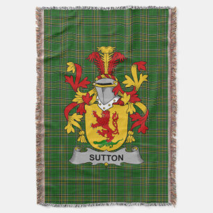 Irish Sutton Coat of Arms Familienwappen Irland Decke