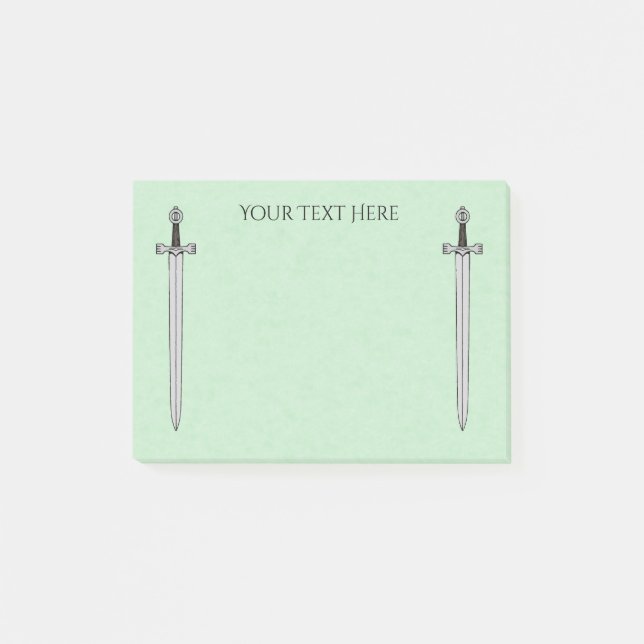 Irish Sword Post-it Klebezettel (Vorderseite)