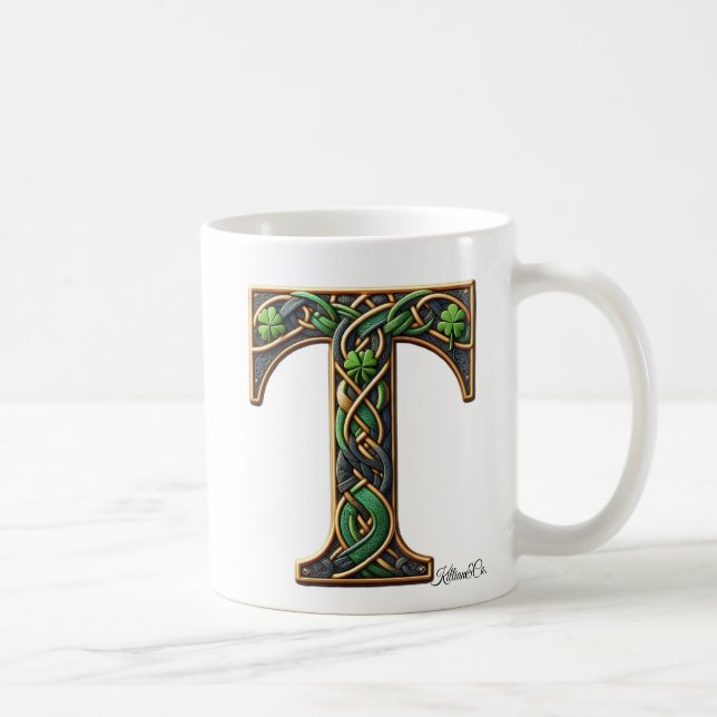 Irish T Monogram Coffee Mug Kaffeetasse (Rechts)