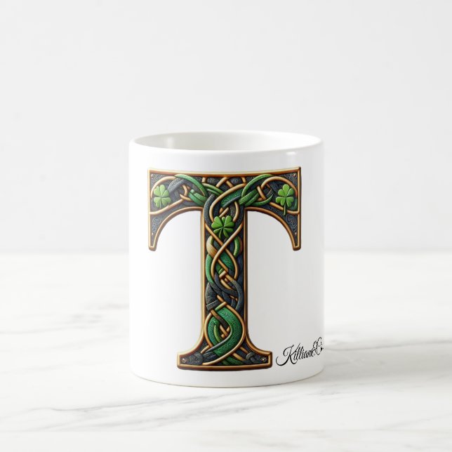 Irish T Monogram Coffee Mug Kaffeetasse (Mittel)