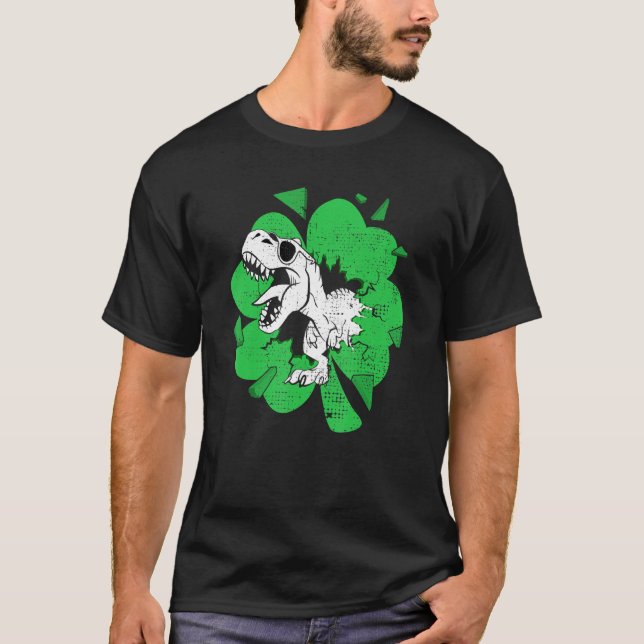 Irish T Rex Dinosaur St Patricks Day Boys Kids Tod T-Shirt (Vorderseite)