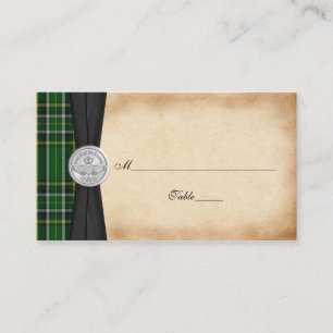 Irish Tartan Celtic Claddagh Wedding Platzkarten