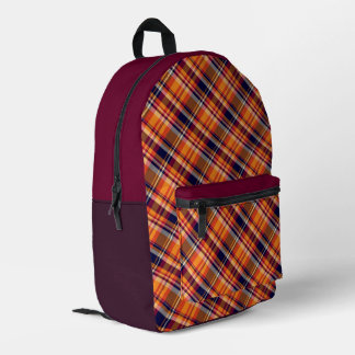'Irish Tartan' Pattern Backpack  Bedruckter Rucksack