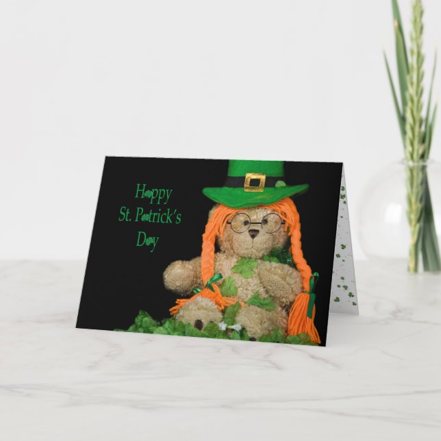Irish Teddy Bear Karte (Vorderseite)