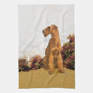 Irish Terrier an der Meeresküste Handtuch