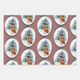 Irish Terrier Christmas Geschenke Geschenkpapier Set