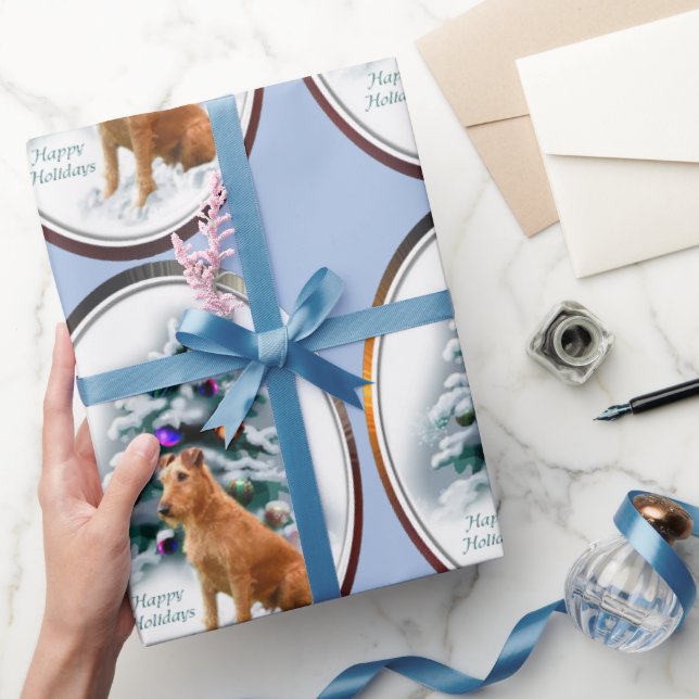 Irish Terrier Christmas Geschenkpapier (Schenken)