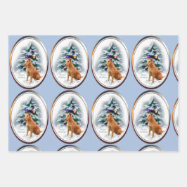 Irish Terrier Christmas Geschenkpapier Set