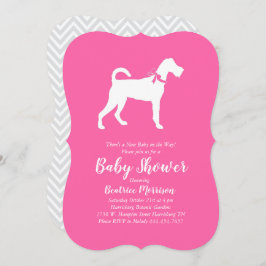 Irish Terrier Dog Baby Shower Pink Girl Einladung