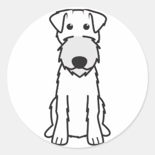 Irish Terrier Dog Cartoon Runder Aufkleber