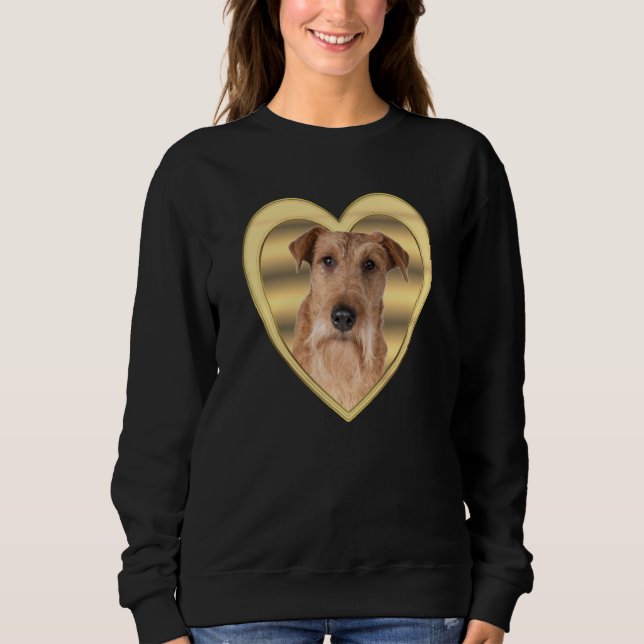 Irish Terrier Dog Dog Heart  Irish Terrier  1 Sweatshirt (Vorderseite)