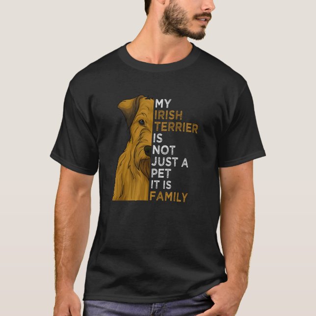 Irish Terrier Dog Family Gift Idee T-Shirt (Vorderseite)