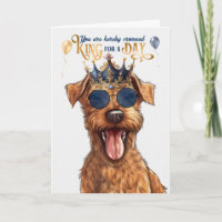 Irish Terrier Dog King für Day Funny Birthday