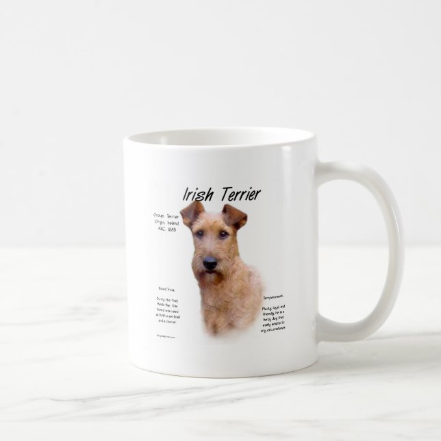 Irish Terrier History Design Tasse (Rechts)