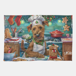 Irish Terrier Holiday Baking: Festliche Weihnachte Geschirrtuch