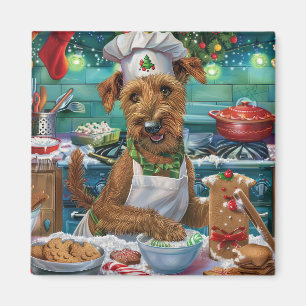 Irish Terrier Holiday Baking: Festliche Weihnachte Magnet