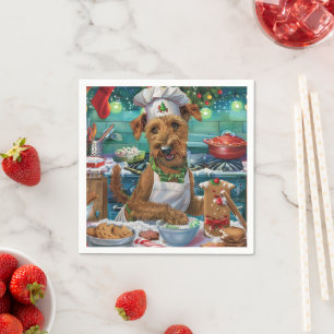 Irish Terrier Holiday Baking: Festliche Weihnachte Serviette