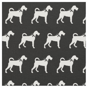 Irish Terrier Hund Silhouette Stoff