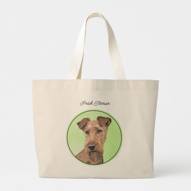 Irish Terrier Jumbo Stoffbeutel (Rückseite)