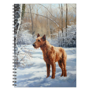 Irish Terrier Lass es schneien Weihnachten Notizblock