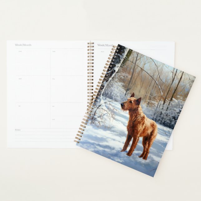Irish Terrier Let It Snow Weihnachten Planer (Anzeige)