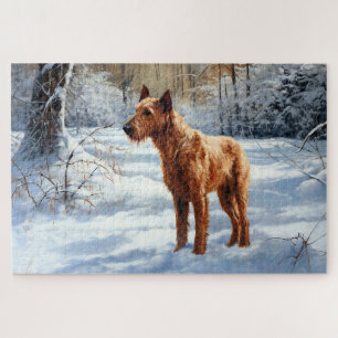 Irish Terrier Let It Snow Weihnachten Puzzle
