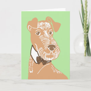 Irish Terrier mit Bowtie Grußkarte Karte