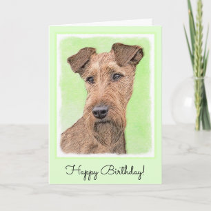 Irish Terrier Painting - Niedliche Hundekunst Karte