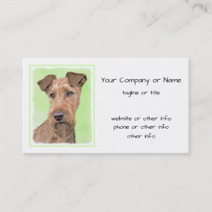 Irish Terrier Painting - Niedliche Hundekunst Visitenkarte