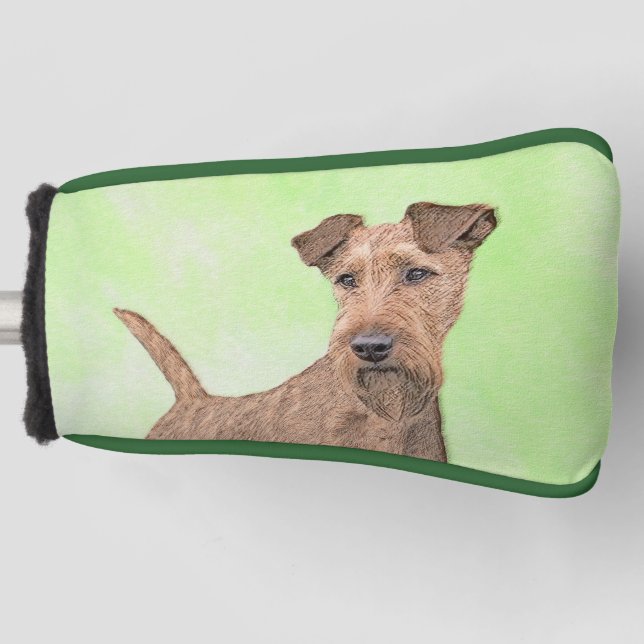 Irish Terrier Painting - Niedliche Original Dog Ar Golf Headcover (Vorderseite)