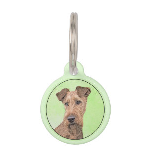Irish Terrier Painting - Niedliche Original Dog Ar Haustiermarke