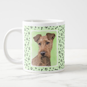 Irish Terrier Painting - Niedliche Original Dog Ar Jumbo-Tasse