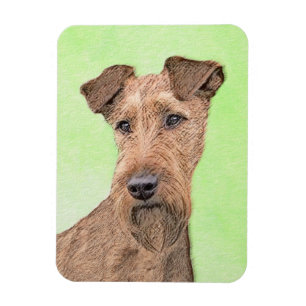 Irish Terrier Painting - Niedliche Original Dog Ar Magnet