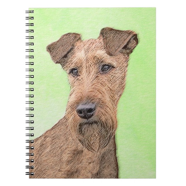 Irish Terrier Painting - Niedliche Original Dog Ar Notizblock (Vorderseite)