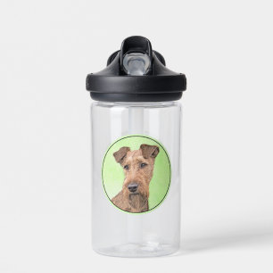 Irish Terrier Painting - Niedliche Original Dog Ar Trinkflasche