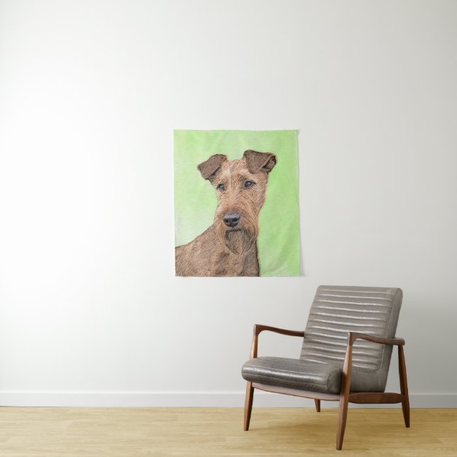 Irish Terrier Painting - Niedliche Original Dog Ar Wandteppich (Beispiel)