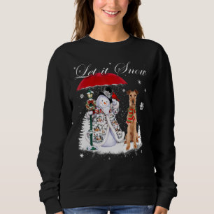 Irish Terrier Santa Dog Christmas Snowman Xmas Paj Sweatshirt