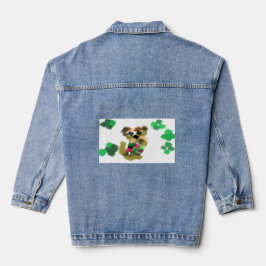 Irish-Terrier St. Patrick’s Day Spaß Jeansjacke