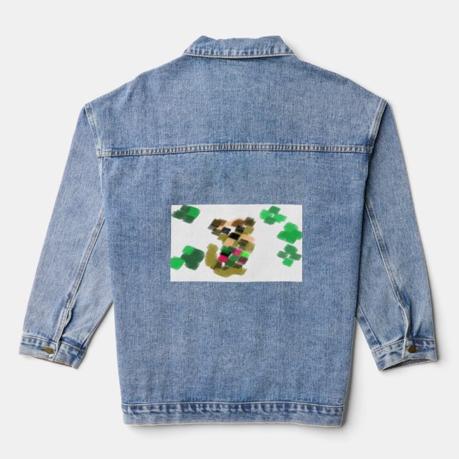 Irish-Terrier St. Patrick’s Day Spaß Jeansjacke (Rückseite)