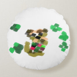  Irish terrier St Patrick's day fun Rundes Kissen