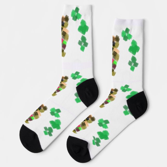  Irish terrier St Patrick's day fun Socken (Linkes Detail)