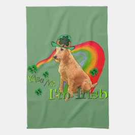 Irish Terrier St Patricks Day Geschirrtuch