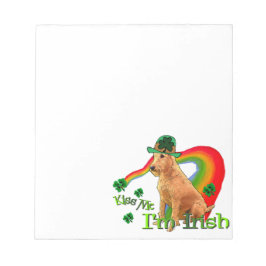 Irish Terrier St Patricks Day Notizblock