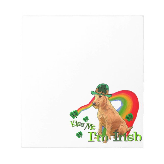 Irish Terrier St Patricks Day Notizblock (Vorderseite)